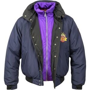 Bogner Vintage Expedition Ski Jacket Navy Purple Canadian Retro Y2K Puffer